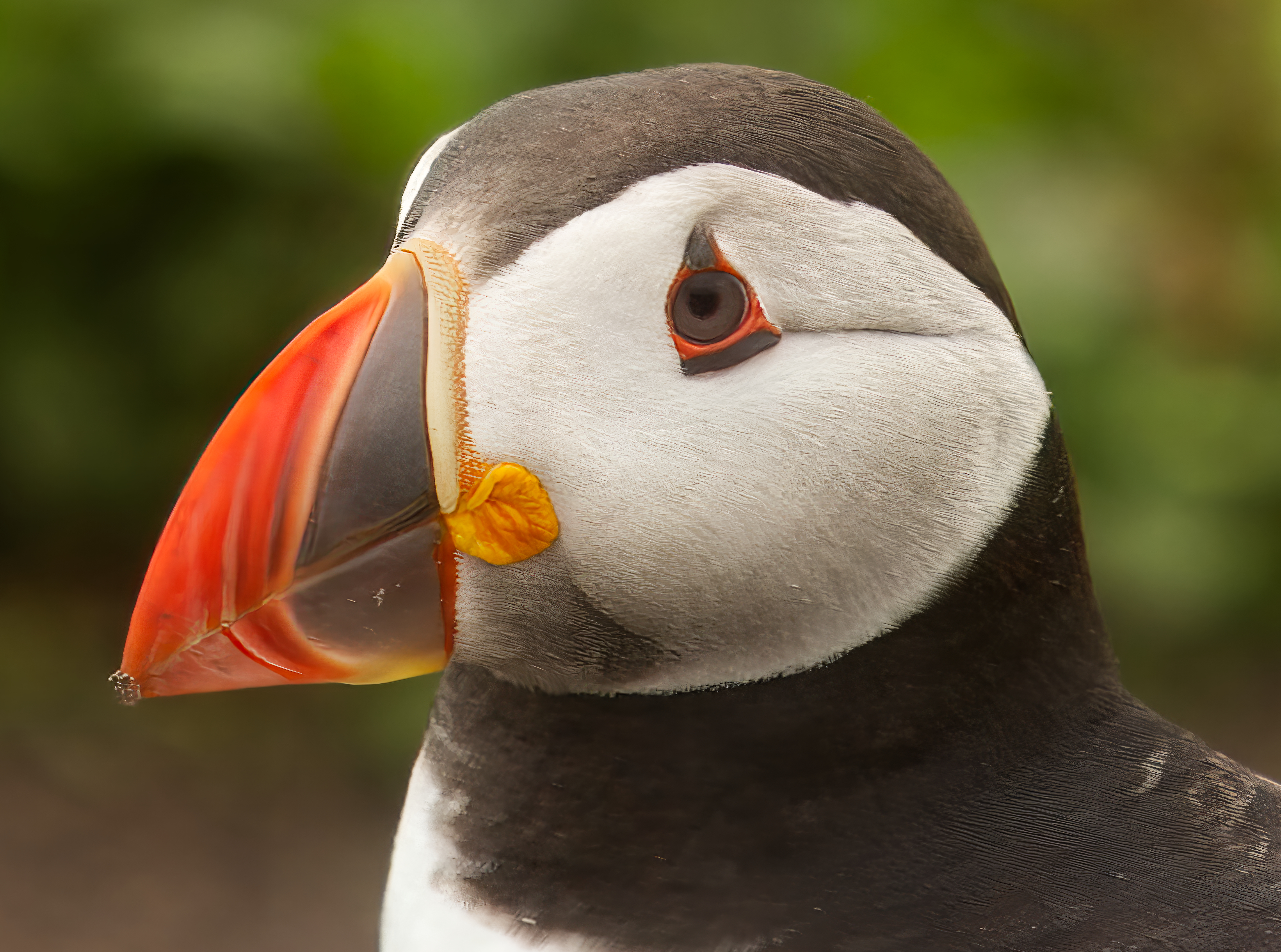 Aldar - close up image of a puffin headshot